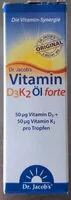 Mängden socker i Vitamin D3K2 Öl forte