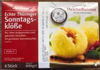 Mängden socker i Klöße Thüringer