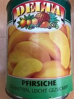 Mängden socker i Pfirsiche Schnitten leicht gezuckert Delta