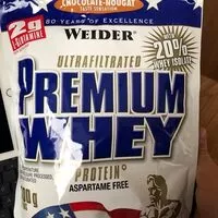 Mängden socker i Premium Whey Chocolate-Nougat