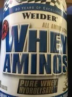 Mängden socker i Whey Aminos