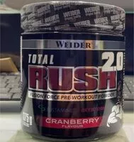 Mängden socker i Rush 2.0 Weider