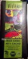 Mängden socker i Rice Choc 40% Cacao