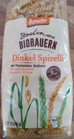 Mängden socker i Bodensee Biobauern Dinkel Spirelli