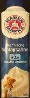 Mängden socker i frische Schlagsahne