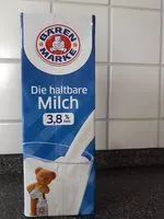 Mängden socker i Haltbare Milch 3,8 % Fett