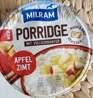 Mängden socker i Porridge mit Vollkornhafer Apfel-Zimt