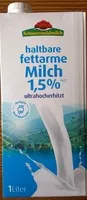Mängden socker i haltbare fettarme Milch 1,5% Fett