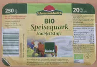 Mängden socker i Bio Speisequark Halbfettstufe