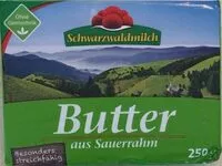 Mängden socker i Butter aus Sauerrahm