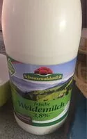 Mängden socker i Frische Weidemilch 3,8%