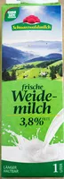 Mängden socker i Weidemilch 3,8%