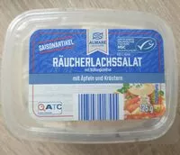Mängden socker i Räucherlachssalat mit Äpfeln und Kräutern