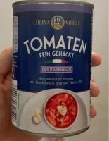 Mängden socker i Tomaten fein gehackt