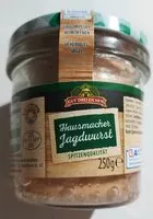 Mängden socker i Hausmacher Jagdwurst