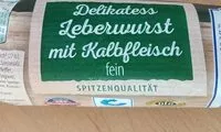 Mängden socker i Delikatess Leberwurst mit Kalbfleisch fein