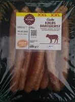 Mängden socker i ALDI BBQ Grobe Merguez Bratwurst 360 g € 3,49 Packung (1 kg = € 9,69) inkl. MwSt. Aus Rind- und Lammfleisch