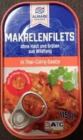 Mängden socker i Makrelenfilets in Thai-Curry-Sauce
