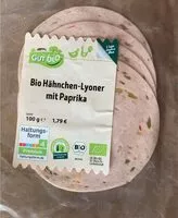 Mängden socker i Bio Hähnchen-Lyoner mit Paprika