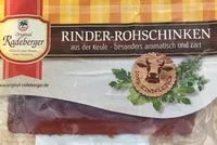 Mängden socker i Rinder-Rohschinken