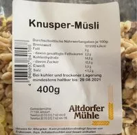 Mängden socker i Knusper Müsli