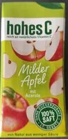 Mängden socker i Hohes C milder Apfel
