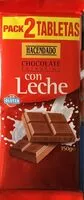Mängden socker i Chocolate extrafino con leche - Pack 2 tabletas