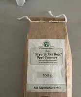 Mängden socker i „Bayerischer Reis“ Perl-Emmer