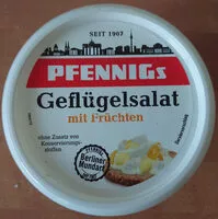 Mängden socker i Geflügelsalat mit Früchten