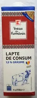 Mängden socker i K-Vreau din Romania Lapte de consum 1,5%