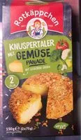 Mängden socker i Knuspertaler mit Gemüse Panade