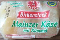 Mängden socker i Birkenstock Mainzer Käse Mit Kümmel