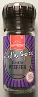 Mängden socker i Grind'n Spice Bunter Pfeffer