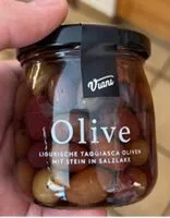 Mängden socker i Olive (Ligurische Taggiasca Oliven mit Stein in Salzlake)