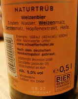 Mängden socker i Schöfferhofer - Hefeweizen