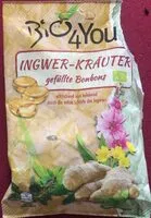 Mängden socker i Ingwer-Kräuter gefüllte Bonbons