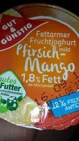 Mängden socker i Fettarmer Fruchtjoghurt Pfirsich-Mango