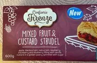 Mängden socker i Mixed fruit & custard strudel