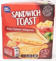 Mängden socker i Sandwich Toast Käse-Salami-Jalapenos