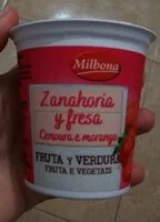 Mängden socker i Yogur de fruta y verdura fresa y zanahoria