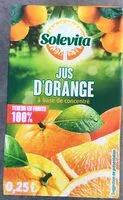 Mängden socker i Solevita jus d'orange