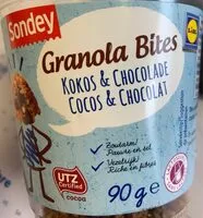 Mängden socker i Granola Bites cocos & chocolat