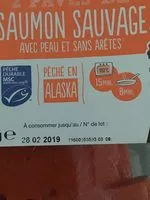 Mängden socker i Saumon sauvage avec peau sans aretes