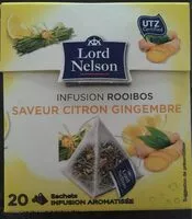 Mängden socker i Infusion rooibos saveur citron gingembre