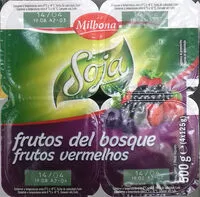 Mängden socker i Postre de soja frutos del bosque