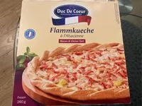 Mängden socker i Flammkuchen mit Gemüse und Emmentaler