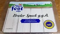 Mängden socker i Tiroler Speck g.g.A
