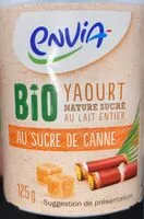 Mängden socker i Yaourt bio nature sucre de canne au lait entier