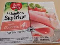 Mängden socker i Jambon supérieur avec couenne