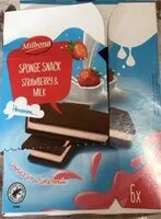 Mängden socker i Sponge Snack Strawberry & Milk